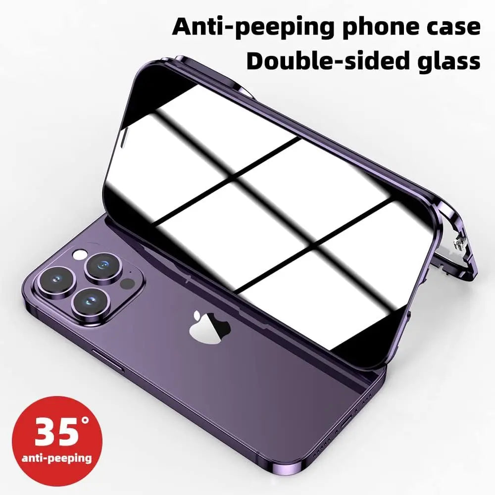 iPhone Magnetic Privacy Case with Camera Protection - iPhone 12 to 16 Pro Max