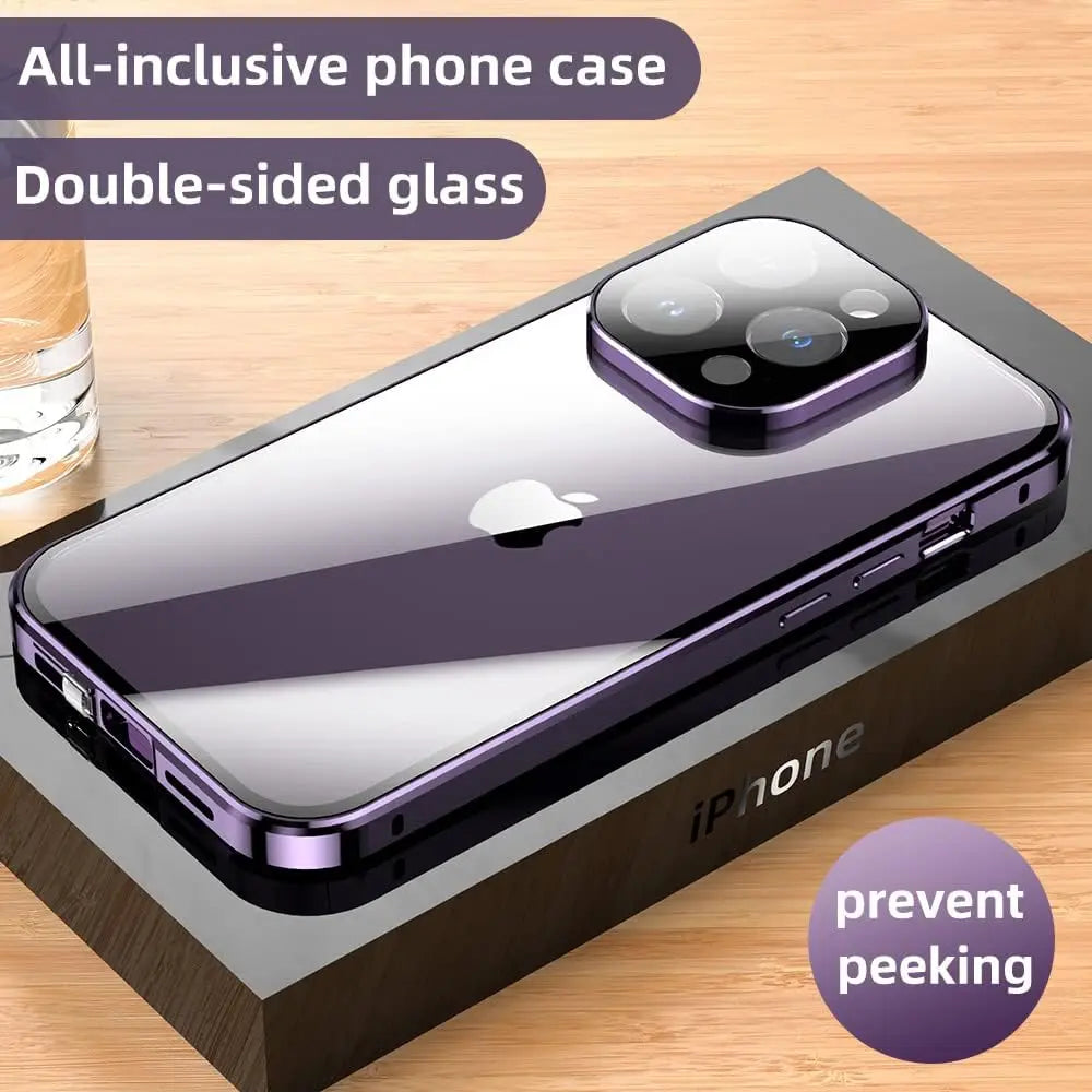 iPhone Magnetic Privacy Case with Camera Protection - iPhone 12 to 16 Pro Max