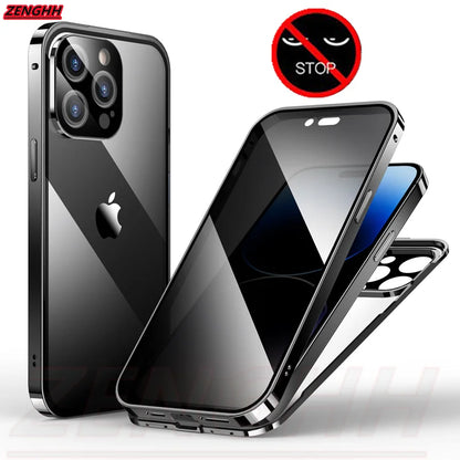 iPhone Magnetic Privacy Case with Camera Protection - iPhone 12 to 16 Pro Max