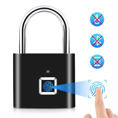 Biometric Fingerprint Padlock – USB Rechargeable & Waterproof