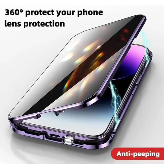 iPhone Magnetic Privacy Case with Camera Protection - iPhone 12 to 16 Pro Max