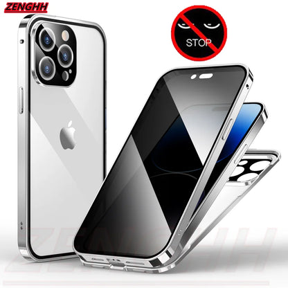 iPhone Magnetic Privacy Case with Camera Protection - iPhone 12 to 16 Pro Max