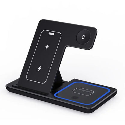 30W 3-in-1 Fast Wireless Charger Stand for iPhone, Apple Watch, AirPods