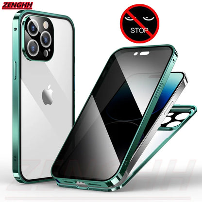 iPhone Magnetic Privacy Case with Camera Protection - iPhone 12 to 16 Pro Max