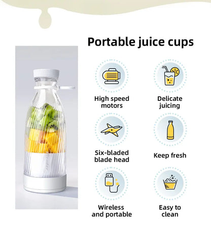 500ML Portable Juice Blender – Rechargeable & Compact