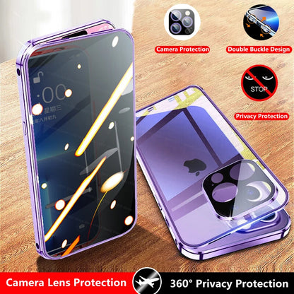 iPhone Magnetic Privacy Case with Camera Protection - iPhone 12 to 16 Pro Max