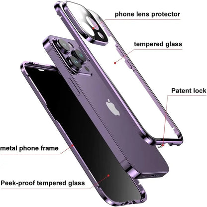 iPhone Magnetic Privacy Case with Camera Protection - iPhone 12 to 16 Pro Max