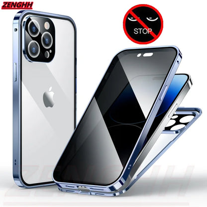 iPhone Magnetic Privacy Case with Camera Protection - iPhone 12 to 16 Pro Max